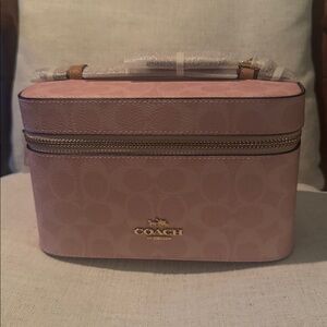 Coach Powder Pink Signature Cosmetic Case